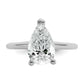 14k White Gold 2 1/2 Ct. Certified Lab Grown Diamond VS/SI+ G+ Pear Solitare Engagement Ring