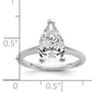 14k White Gold 2 1/2 Ct. Certified Lab Grown Diamond VS/SI+ G+ Pear Solitare Engagement Ring