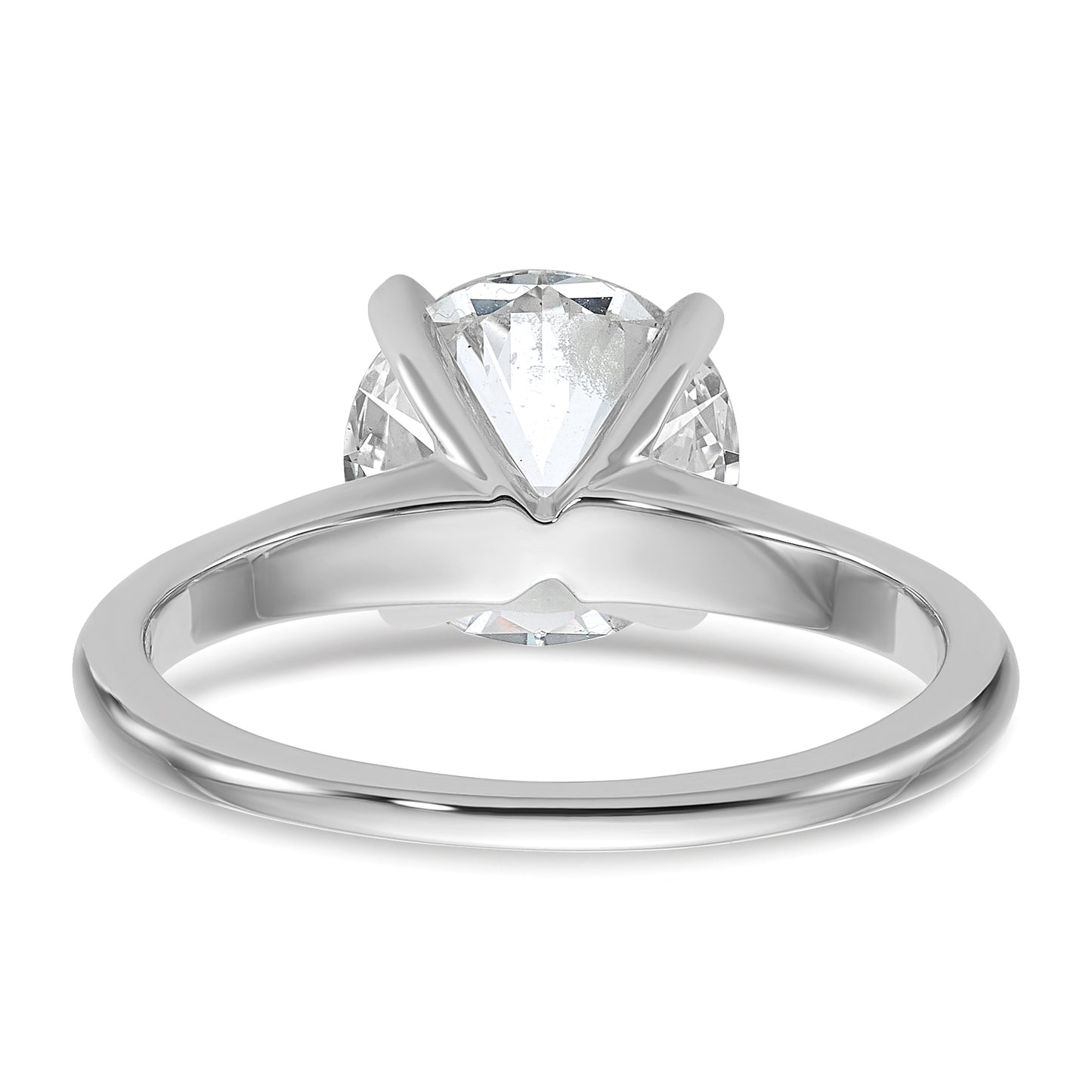 14k White Gold 2 1/2 Ct. Lab Grown Diamond VS/SI+ G+ Round Solitaire Engagement Ring