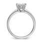 14k White Gold 2 1/2 Ct. Lab Grown Diamond VS/SI+ G+ Radiant Solitare Engagement Ring