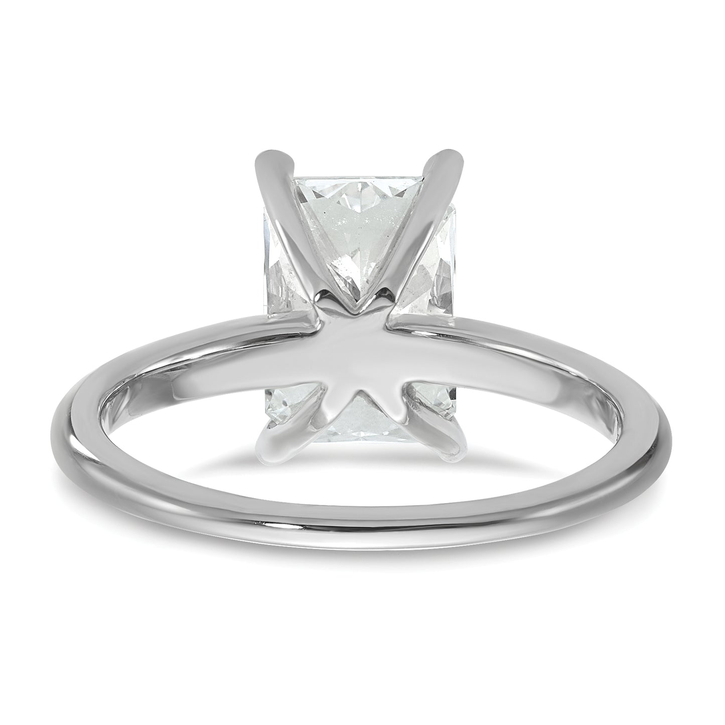 14k White Gold 2 1/2 Ct. Lab Grown Diamond VS/SI+ G+ Radiant Solitare Engagement Ring