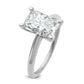 14k White Gold 2 1/2 Ct. Lab Grown Diamond VS/SI+ G+ Radiant Solitare Engagement Ring