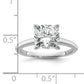 14k White Gold 3 Ct. Certified Lab Grown Diamond VS/SI+ G+ Cushion Solitare Engagement Ring