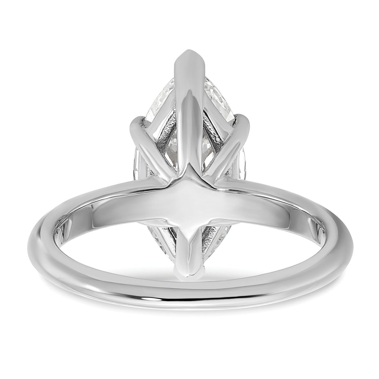 14k White Gold 3 Ct. Certified Lab Grown Diamond VS/SI+ G+ Marquise Solitaire Engagement Ring