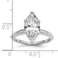 14k White Gold 3 Ct. Certified Lab Grown Diamond VS/SI+ G+ Marquise Solitaire Engagement Ring