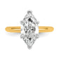 14k Two-Tone 3 Ct. Lab Grown Diamond VS/SI+ G+ Marquise Solitaire Engagement Ring