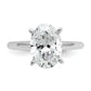 14k White Gold 3 Ct. Certified Lab Grown Diamond VS/SI+ G+ Oval Solitare Engagement Ring