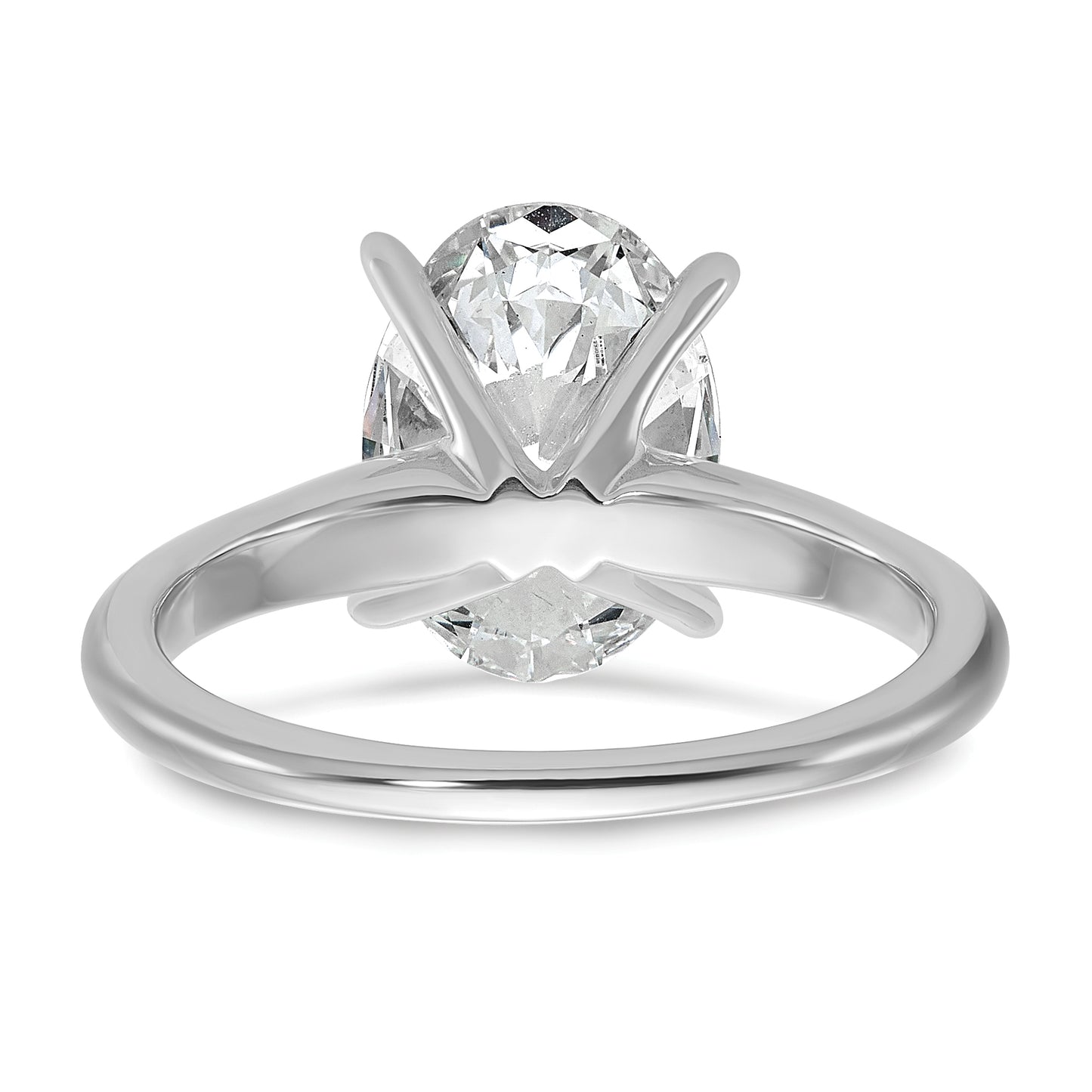 14k White Gold 3 Ct. Certified Lab Grown Diamond VS/SI+ G+ Oval Solitare Engagement Ring