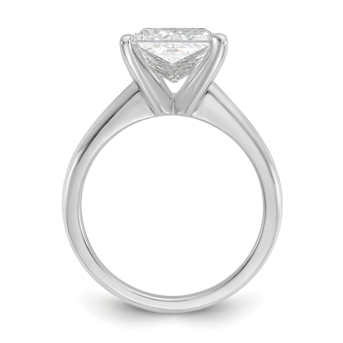 14k White Gold 3 Ct. Certified Lab Grown Diamond VS/SI+ G+ Princess Solitare Engagement Ring