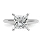 14k White Gold 3 Ct. Certified Lab Grown Diamond VS/SI+ G+ Princess Solitare Engagement Ring