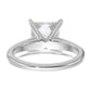 14k White Gold 3 Ct. Certified Lab Grown Diamond VS/SI+ G+ Princess Solitare Engagement Ring