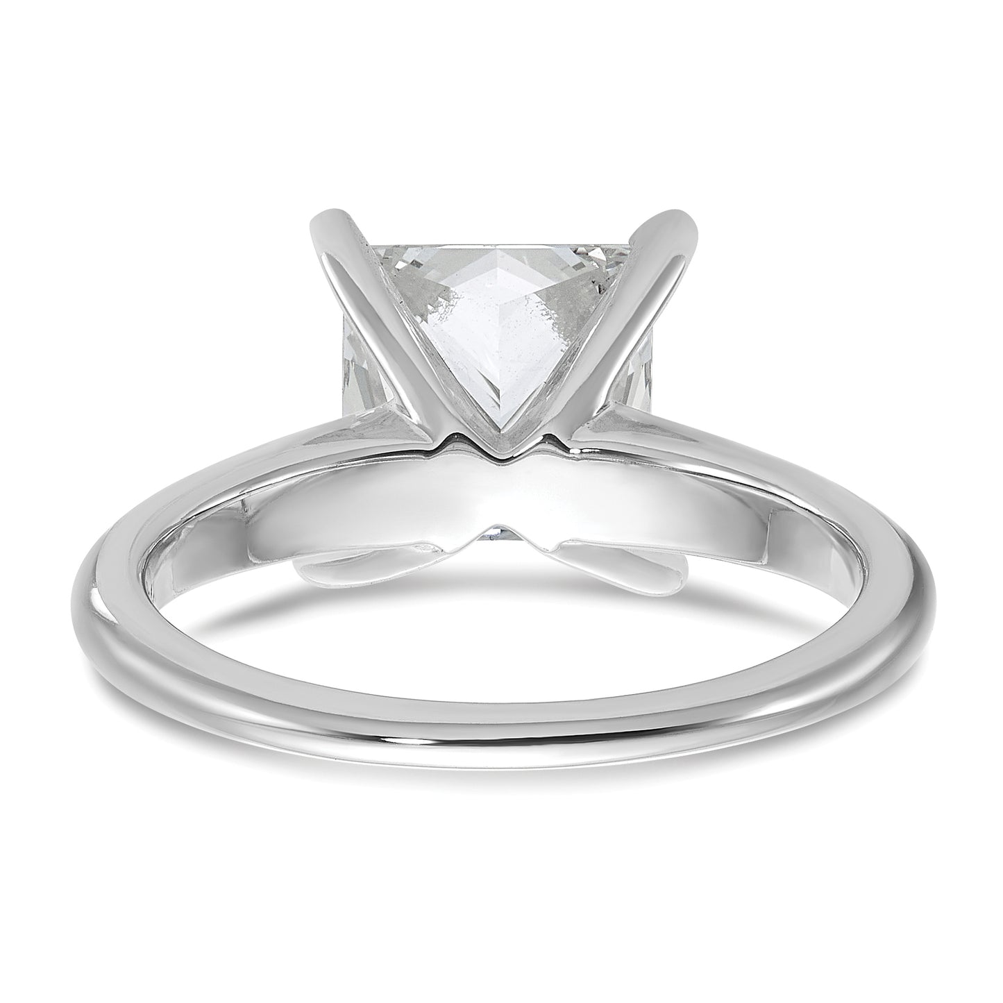 14k White Gold 3 Ct. Certified Lab Grown Diamond VS/SI+ G+ Princess Solitare Engagement Ring