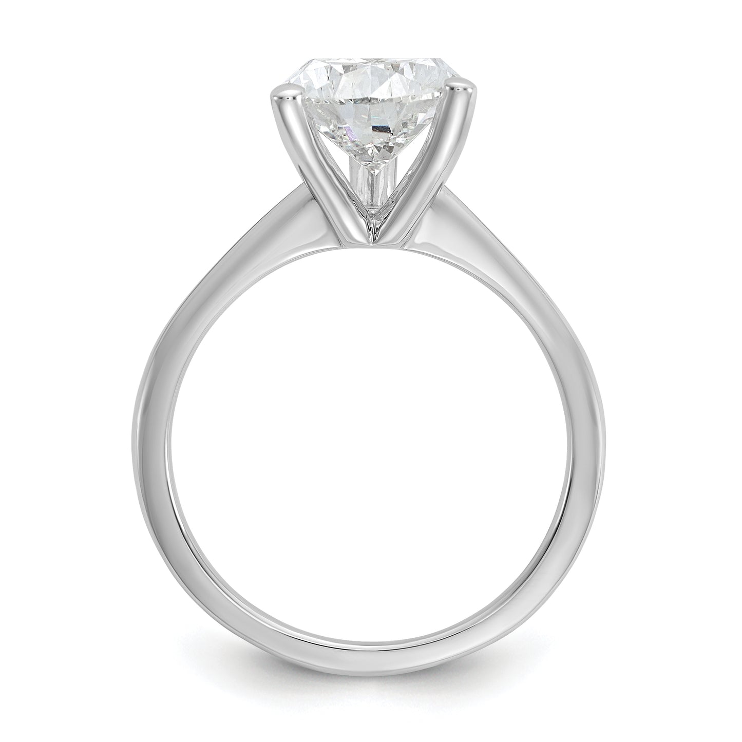 14k White Gold 3 Ct. Lab Grown Diamond VS/SI+ G+ Pear Solitare Engagement Ring