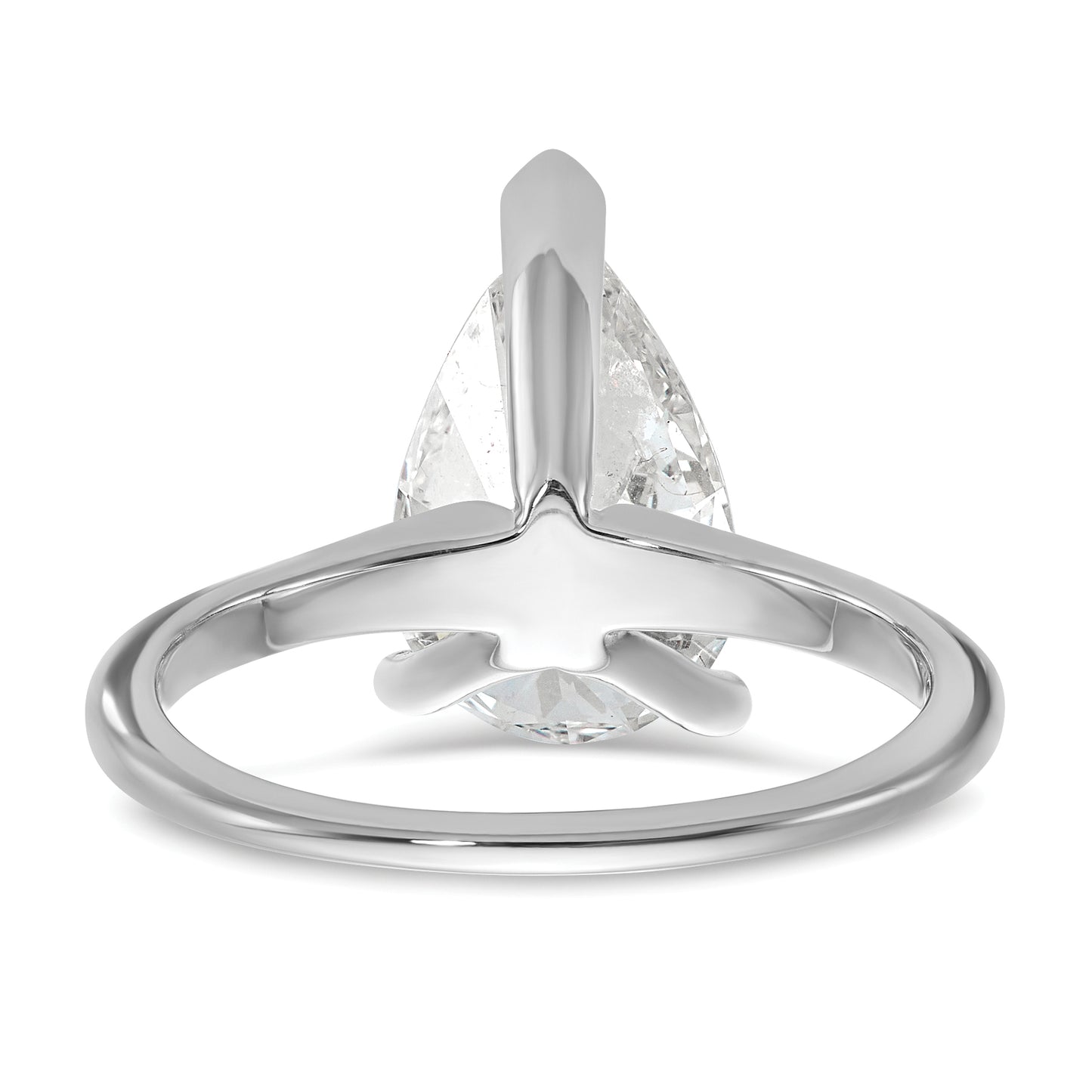 14k White Gold 3 Ct. Certified Lab Grown Diamond VS/SI+ G+ Pear Solitare Engagement Ring