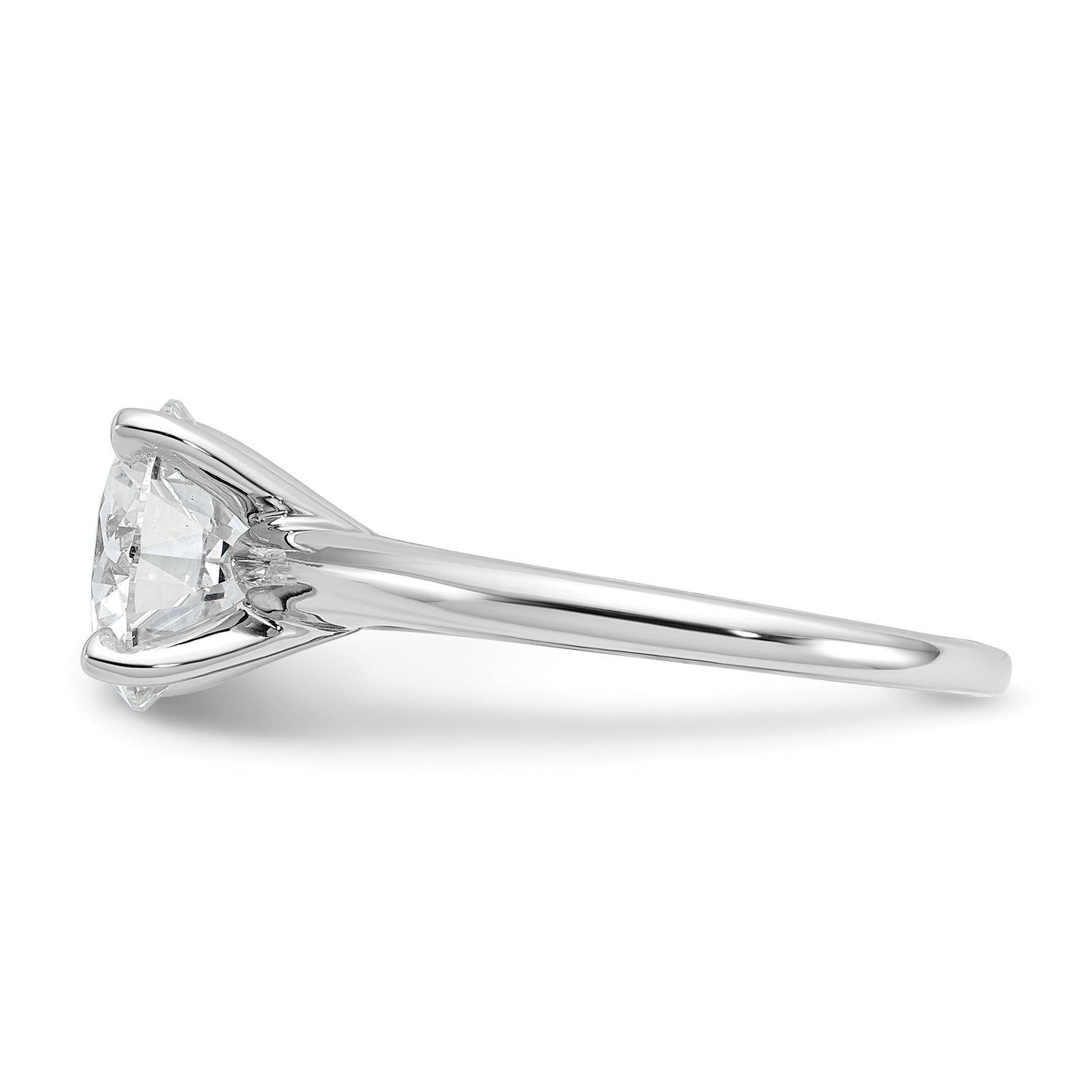 14k White Gold 3 Ct. Certified Lab Grown Diamond VS/SI+ G+ Round Solitaire Engagement Ring