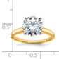 14k Two-tone 3 Ct. Certified Lab Grown Diamond VS/SI+ G+ Round Solitaire Engagement Ring