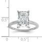 14k White Gold 3 Ct. Certified Lab Grown Diamond VS/SI+ G+ Radiant Solitaire Engagement Ring