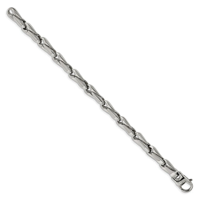 Stainless Steel Chisel Polished 9 Inch Fancy Link Bracelet