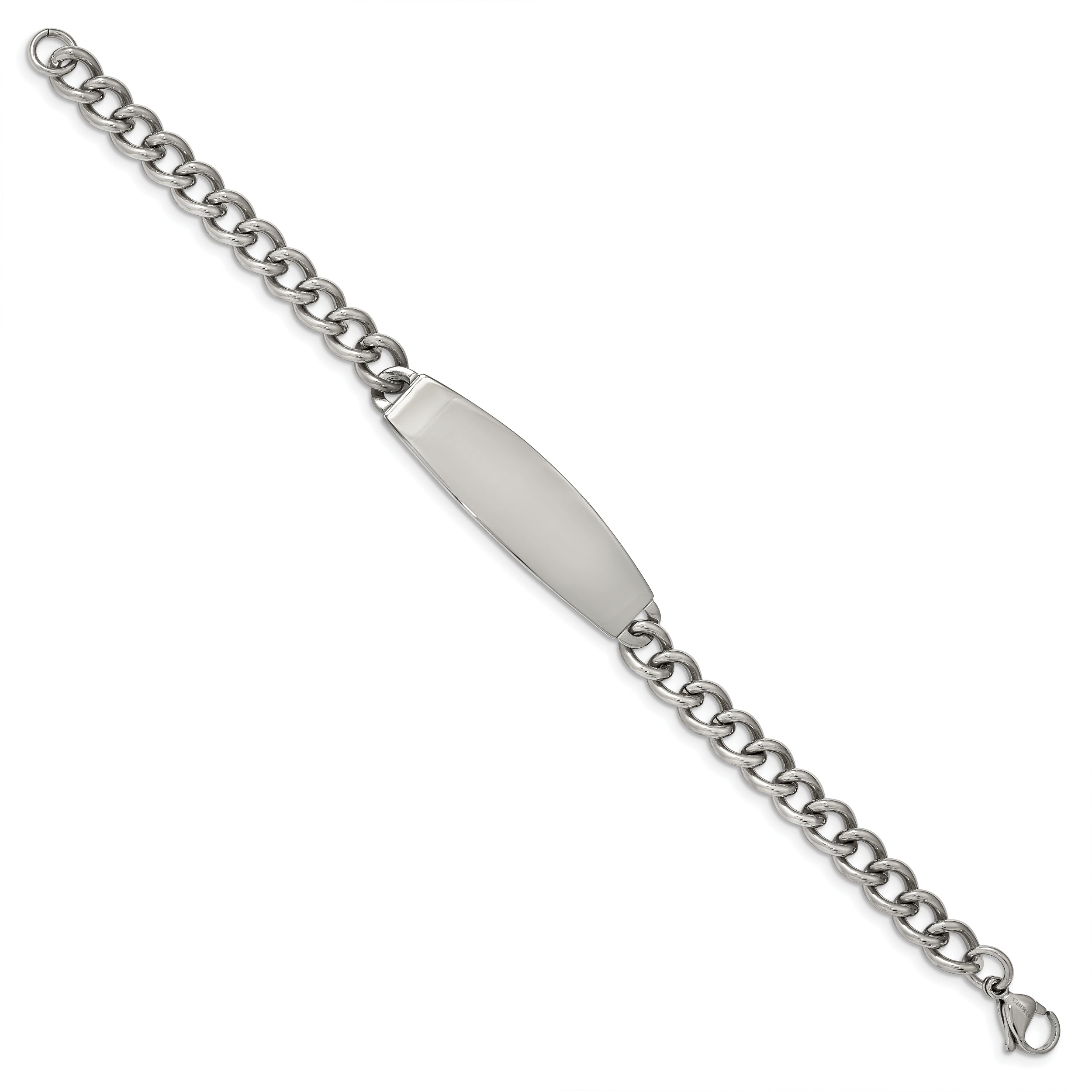 8.75 Inch Chisel Stainless Steel Polished Curb Chain 8.25 Id Bracelet