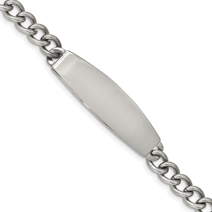 8.75 Inch Chisel Stainless Steel Polished Curb Chain 8.25 Id Bracelet