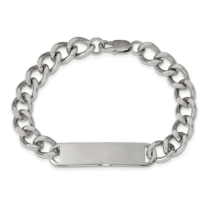 Stainless Steel Chisel Polished Curb Chain 8.5 Inch Id Bracelet