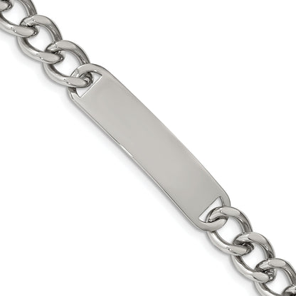 Stainless Steel Chisel Polished Curb Chain 8.5 Inch Id Bracelet