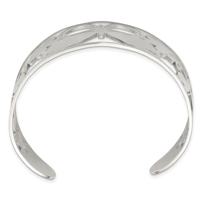 Stainless Steel Chisel Polished Butterfly Cuff Bangle