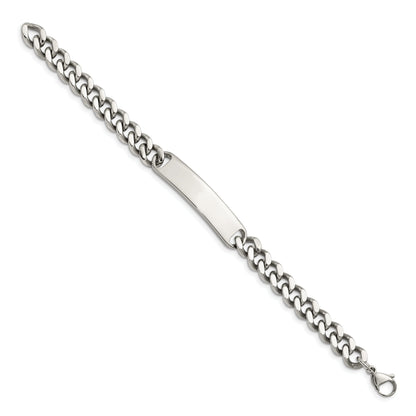 Stainless Steel Chisel Polished Curb Chain 8.5 Inch Id Bracelet