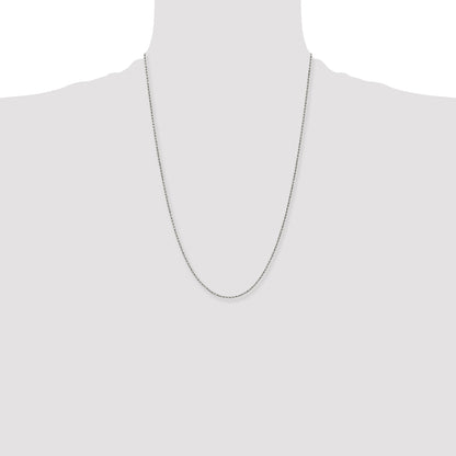 Stainless Steel Chisel Antiqued 2mm 24 Inch Beaded Ball Chain Necklace