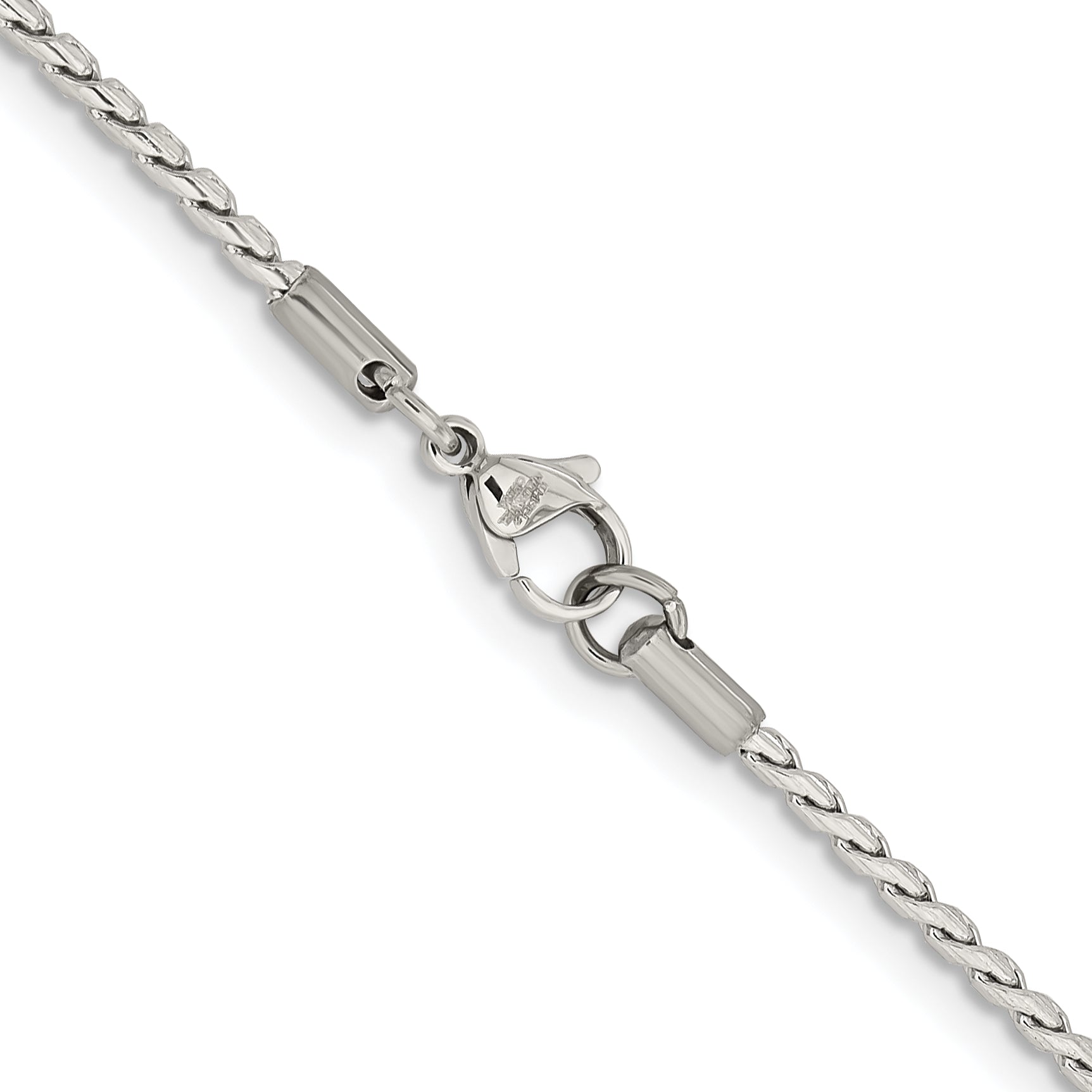 Stainless Steel Chisel Polished 2.5mm 20 Inch Fancy Link Chain Necklace