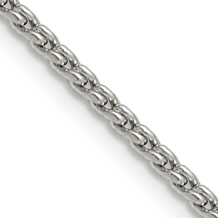 Stainless Steel Chisel Polished 2.5mm 20 Inch Fancy Link Chain Necklace