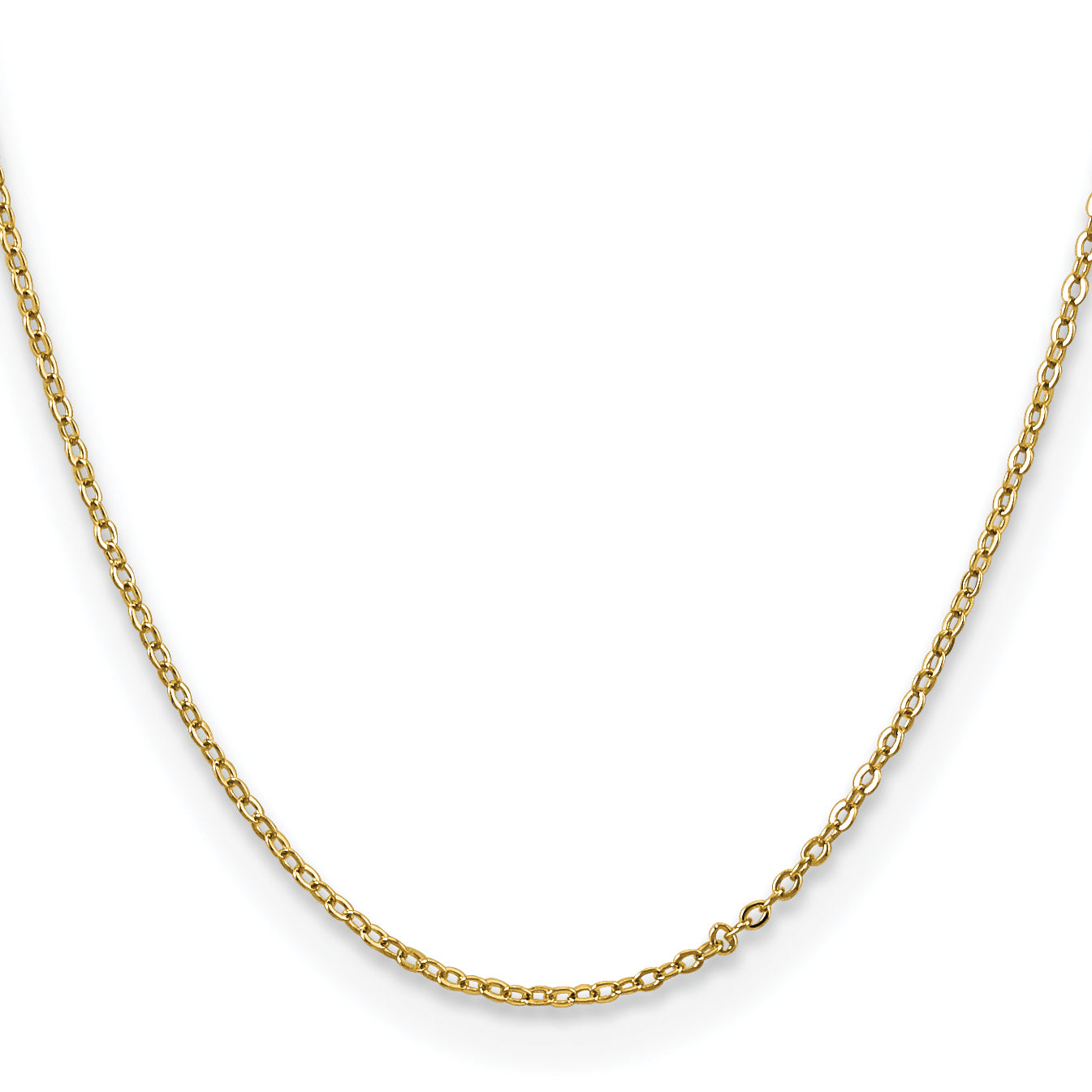 Brass/White Chisel Gold-Tone Brass 1.70mm Plated 24 Inch Rolo Chain Necklace