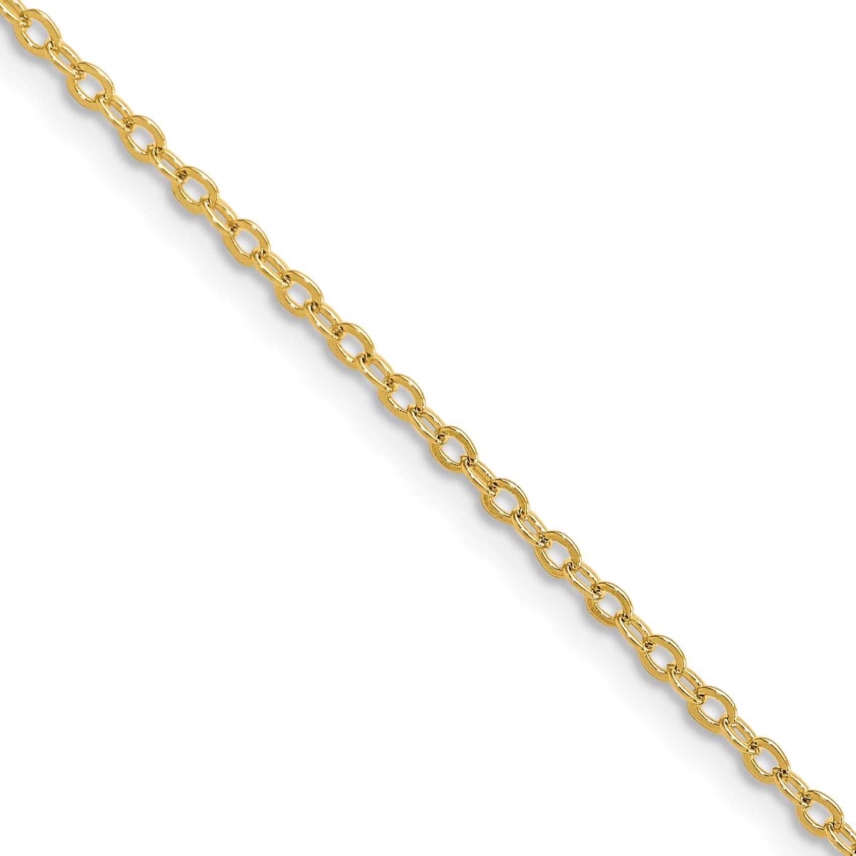 Brass/White Chisel Gold-Tone Brass 1.70mm Plated 18 Inch Rolo Chain Necklace