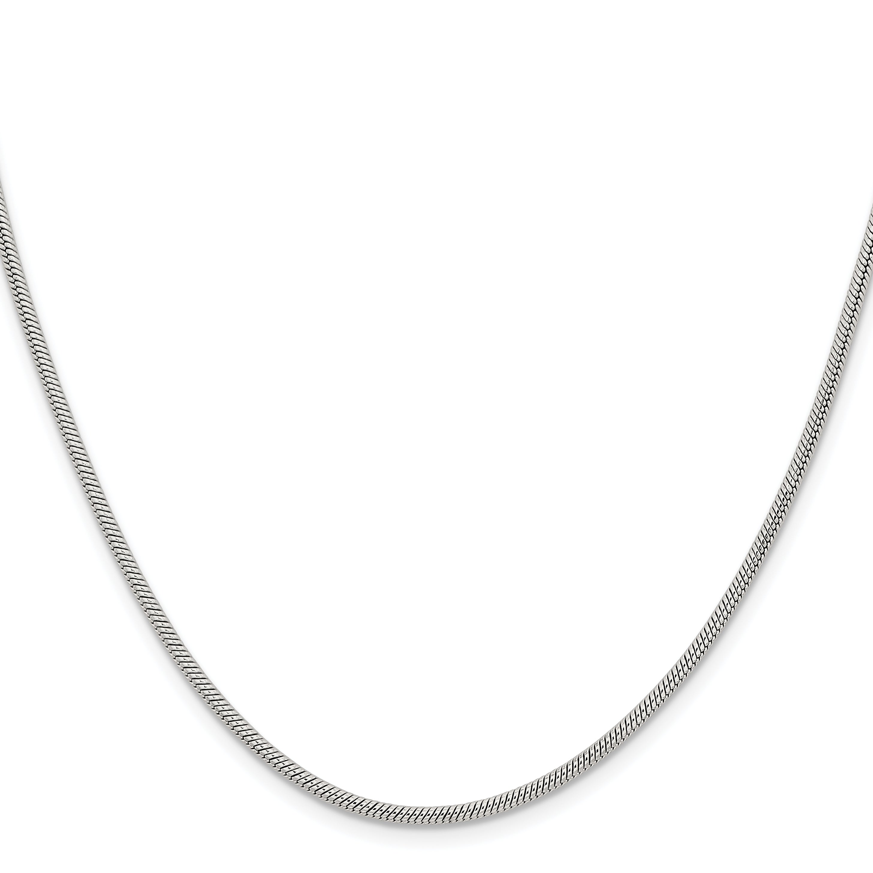 Stainless Steel Chisel Polished 2mm 22 Inch Snake Chain Necklace