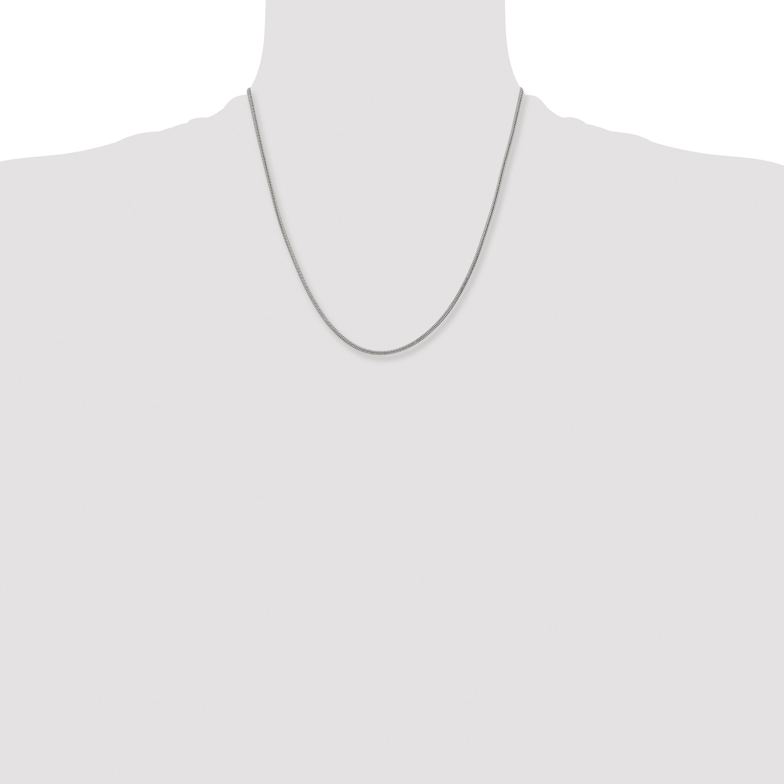 Stainless Steel Chisel Polished 2mm 20 Inch Snake Chain Necklace