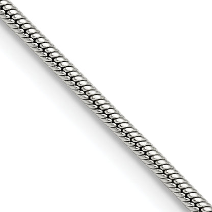 Stainless Steel Chisel Polished 2mm 24 Inch Snake Chain Necklace