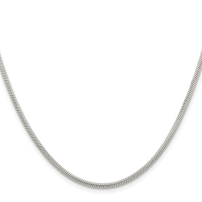 Stainless Steel Chisel Polished 2.4mm 30 Inch Snake Chain Necklace