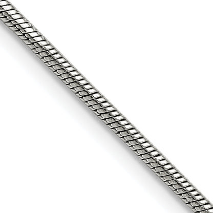 Stainless Steel Chisel Polished 2.4mm 20 Inch Snake Chain Necklace