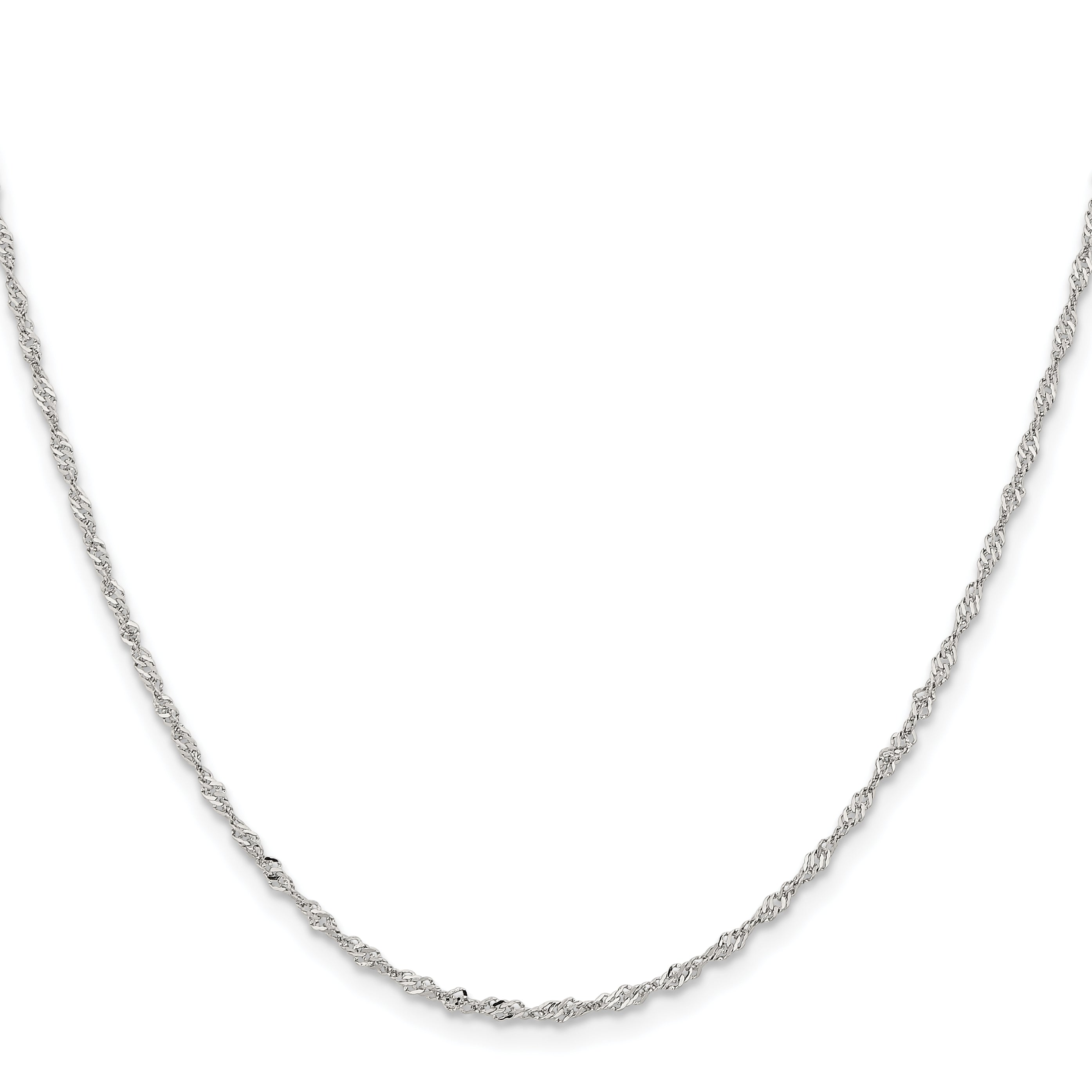 Stainless Steel Chisel Polished 2mm 20 Inch Singapore Chain Necklace