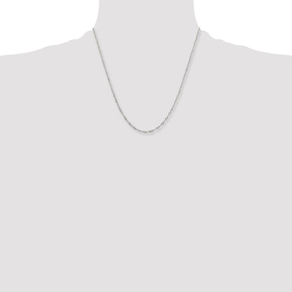 Stainless Steel Chisel Polished 2.5mm 20 Inch Singapore Chain Necklace