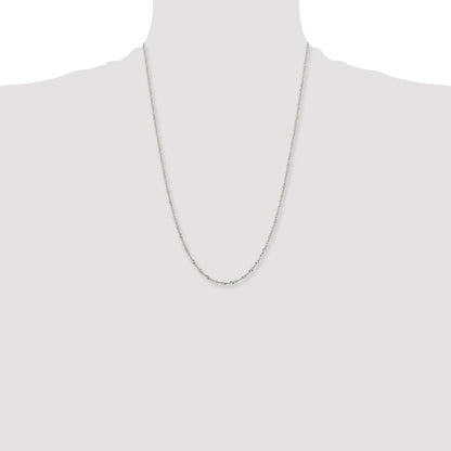 Stainless Steel Chisel Polished 2.5mm 24 Inch Singapore Chain Necklace