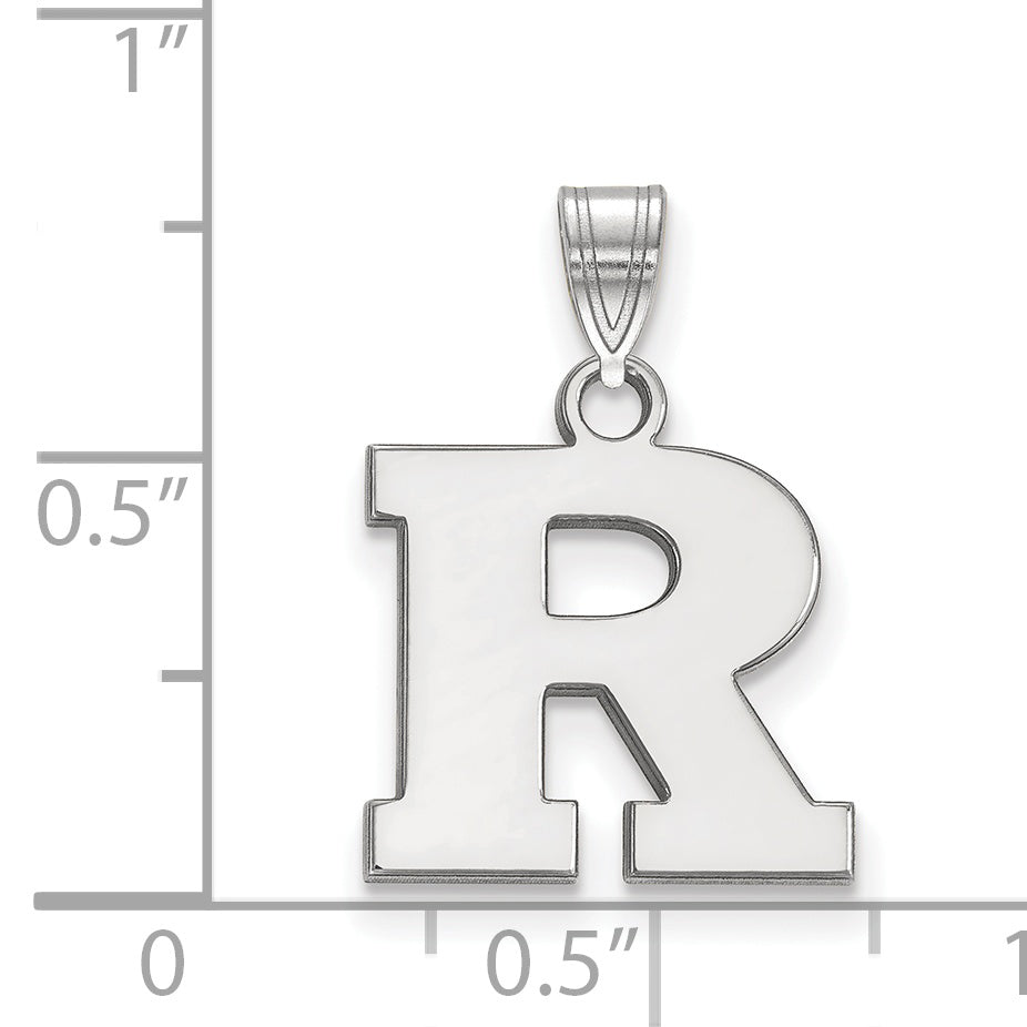 14K White Gold Logoart Rutgers University Letter R Small Pendant ...