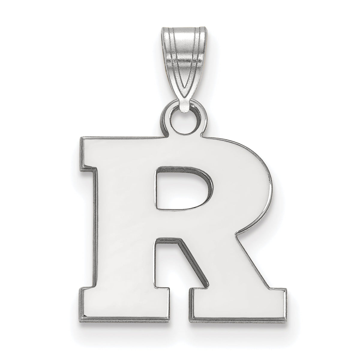 14K White Gold Logoart Rutgers University Letter R Small Pendant ...