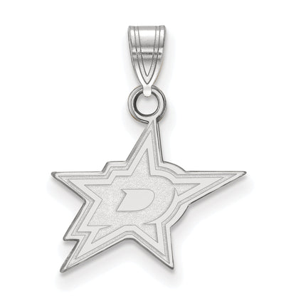14K White Gold Nhl Logoart Dallas Stars Small Pendant