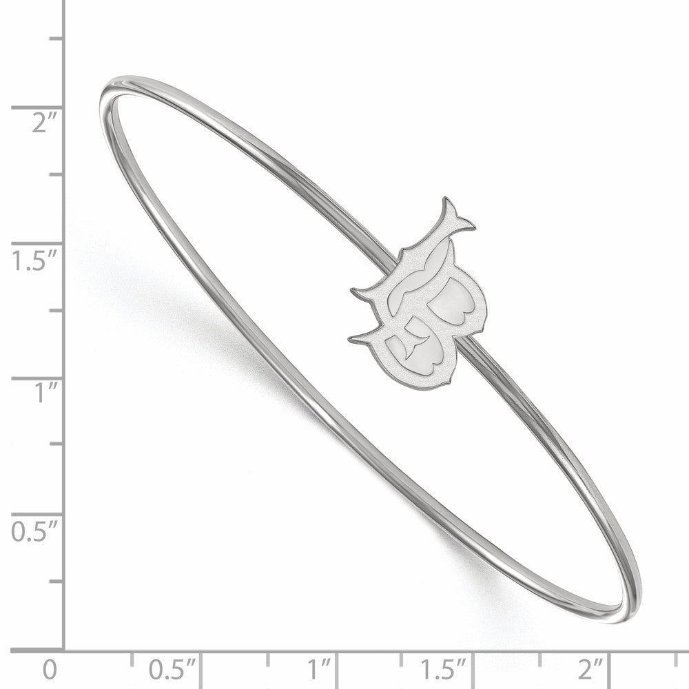 Sterling Silver Ss Rh Plat Logoart California State University, Long Beach Slip On Bangle