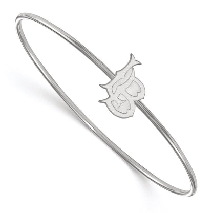 Sterling Silver Ss Rh Plat Logoart California State University, Long Beach Slip On Bangle
