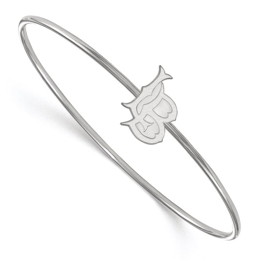 Sterling Silver Ss Rh Plat Logoart California State University, Long Beach Slip On Bangle