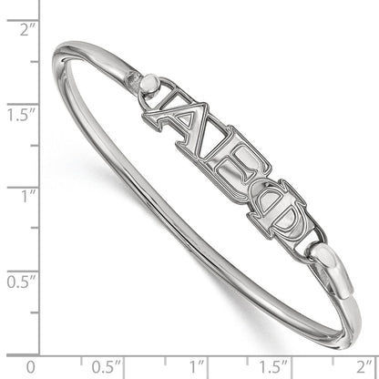 Sterling Silver Logoart Alpha Epsilon Phi Large Hook And Clasp Bangle