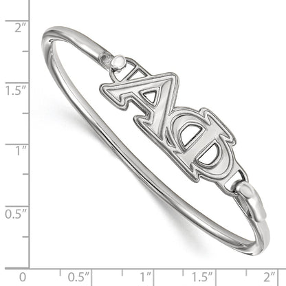 Sterling Silver Logoart Alpha Phi Small Hook And Clasp Bangle