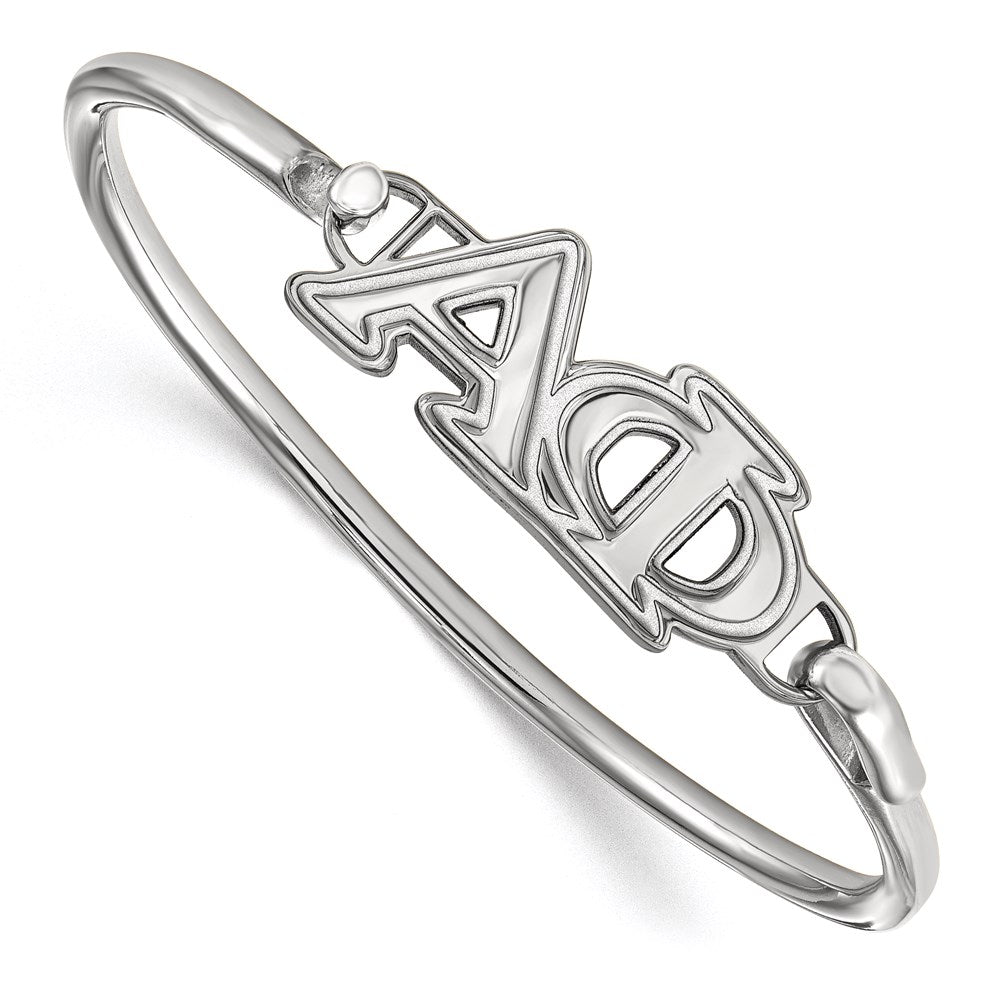Sterling Silver Logoart Alpha Phi Small Hook And Clasp Bangle